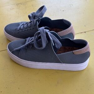 Lucky Brand Gray Knit Slip-On Sneakers